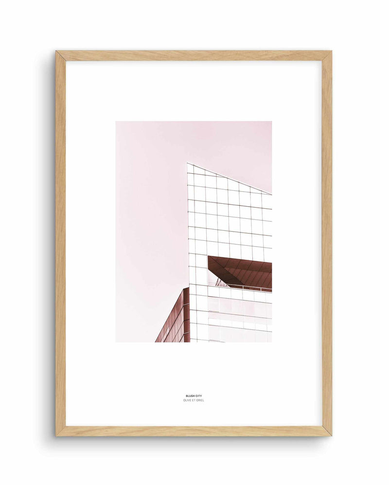 Blush City Art Print-PRINT-Olive et Oriel-Olive et Oriel-A4 | 8.3" x 11.7" | 21 x 29.7cm-Oak-With White Border-Buy-Australian-Art-Prints-Online-with-Olive-et-Oriel-Your-Artwork-Specialists-Austrailia-Decorate-With-Coastal-Photo-Wall-Art-Prints-From-Our-Beach-House-Artwork-Collection-Fine-Poster-and-Framed-Artwork