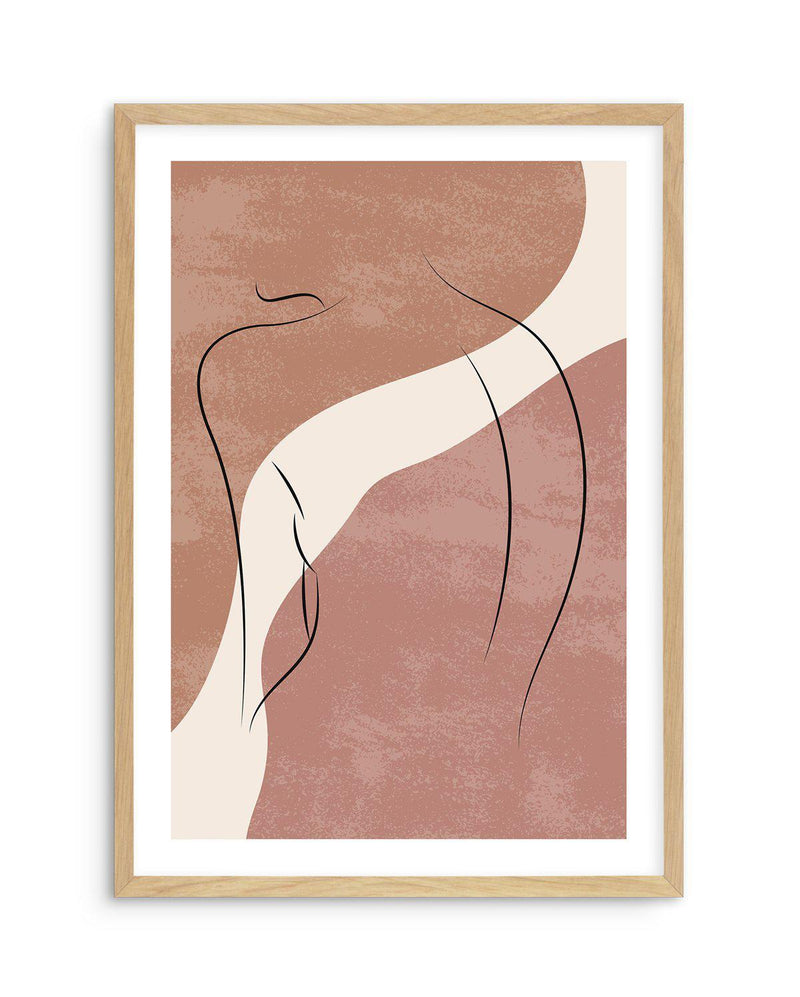 Blush Line Body I Art Print-PRINT-Olive et Oriel-Olive et Oriel-A5 | 5.8" x 8.3" | 14.8 x 21cm-Oak-With White Border-Buy-Australian-Art-Prints-Online-with-Olive-et-Oriel-Your-Artwork-Specialists-Austrailia-Decorate-With-Coastal-Photo-Wall-Art-Prints-From-Our-Beach-House-Artwork-Collection-Fine-Poster-and-Framed-Artwork