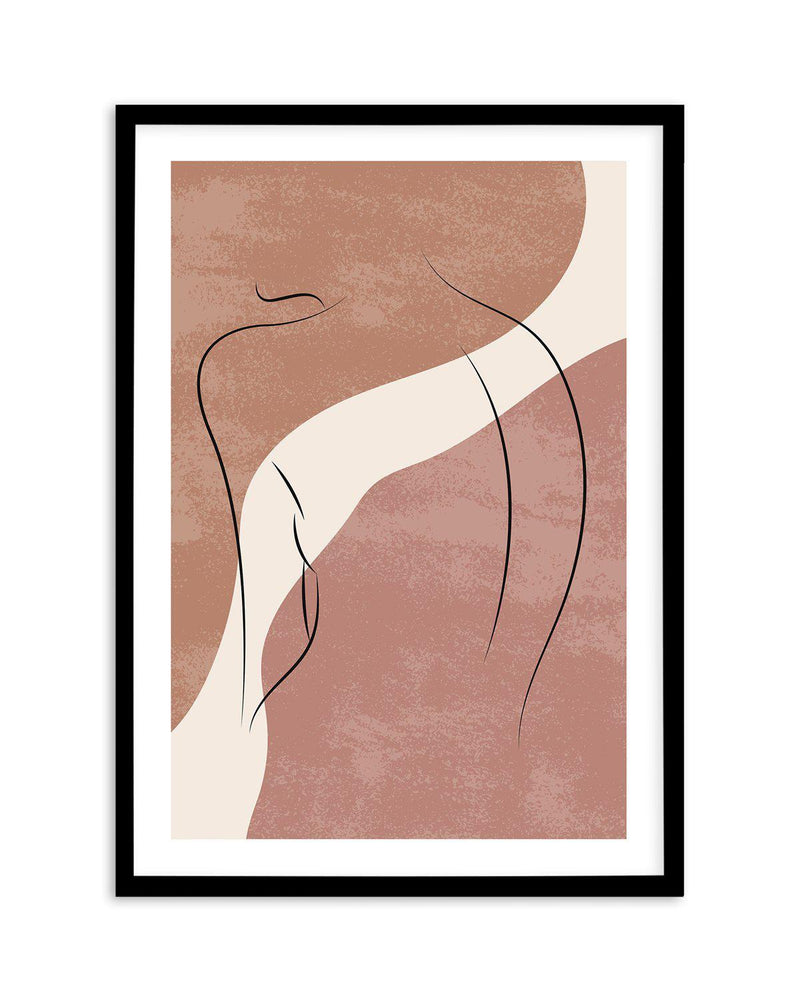 Blush Line Body I Art Print-PRINT-Olive et Oriel-Olive et Oriel-A5 | 5.8" x 8.3" | 14.8 x 21cm-Black-With White Border-Buy-Australian-Art-Prints-Online-with-Olive-et-Oriel-Your-Artwork-Specialists-Austrailia-Decorate-With-Coastal-Photo-Wall-Art-Prints-From-Our-Beach-House-Artwork-Collection-Fine-Poster-and-Framed-Artwork