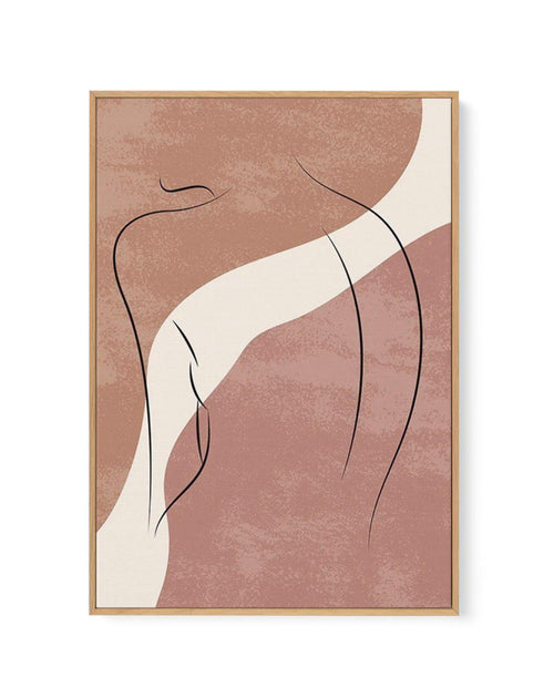 Blush Line Body I | Framed Canvas-CANVAS-You can shop wall art online with Olive et Oriel for everything from abstract art to fun kids wall art. Our beautiful modern art prints and canvas art are available from large canvas prints to wall art paintings and our proudly Australian artwork collection offers only the highest quality framed large wall art and canvas art Australia - You can buy fashion photography prints or Hampton print posters and paintings on canvas from Olive et Oriel and have the