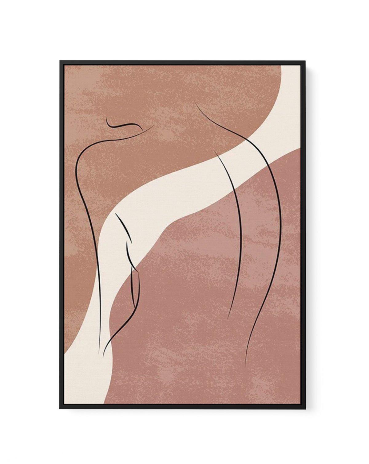 Blush Line Body I | Framed Canvas-CANVAS-You can shop wall art online with Olive et Oriel for everything from abstract art to fun kids wall art. Our beautiful modern art prints and canvas art are available from large canvas prints to wall art paintings and our proudly Australian artwork collection offers only the highest quality framed large wall art and canvas art Australia - You can buy fashion photography prints or Hampton print posters and paintings on canvas from Olive et Oriel and have the