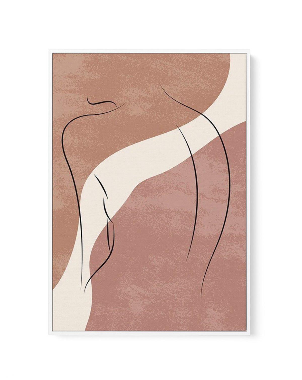 Blush Line Body I | Framed Canvas-CANVAS-You can shop wall art online with Olive et Oriel for everything from abstract art to fun kids wall art. Our beautiful modern art prints and canvas art are available from large canvas prints to wall art paintings and our proudly Australian artwork collection offers only the highest quality framed large wall art and canvas art Australia - You can buy fashion photography prints or Hampton print posters and paintings on canvas from Olive et Oriel and have the