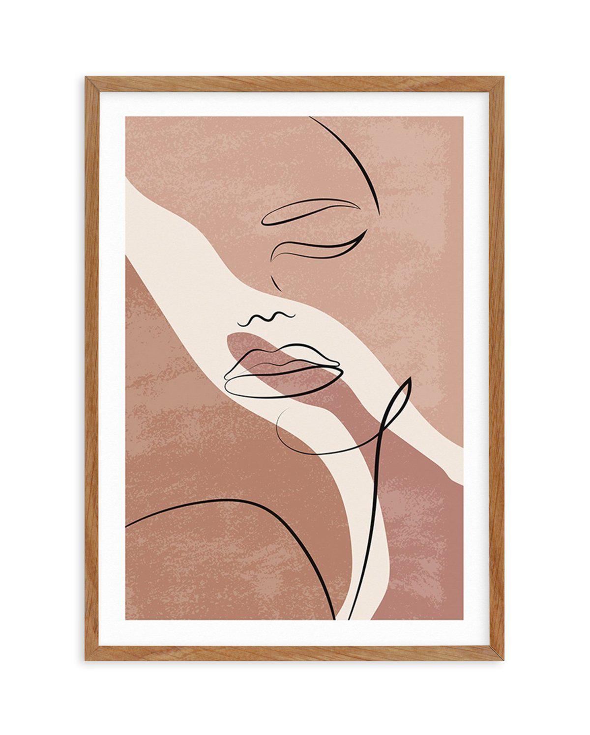 Blush Line Faces I Art Print-PRINT-Olive et Oriel-Olive et Oriel-Buy-Australian-Art-Prints-Online-with-Olive-et-Oriel-Your-Artwork-Specialists-Austrailia-Decorate-With-Coastal-Photo-Wall-Art-Prints-From-Our-Beach-House-Artwork-Collection-Fine-Poster-and-Framed-Artwork