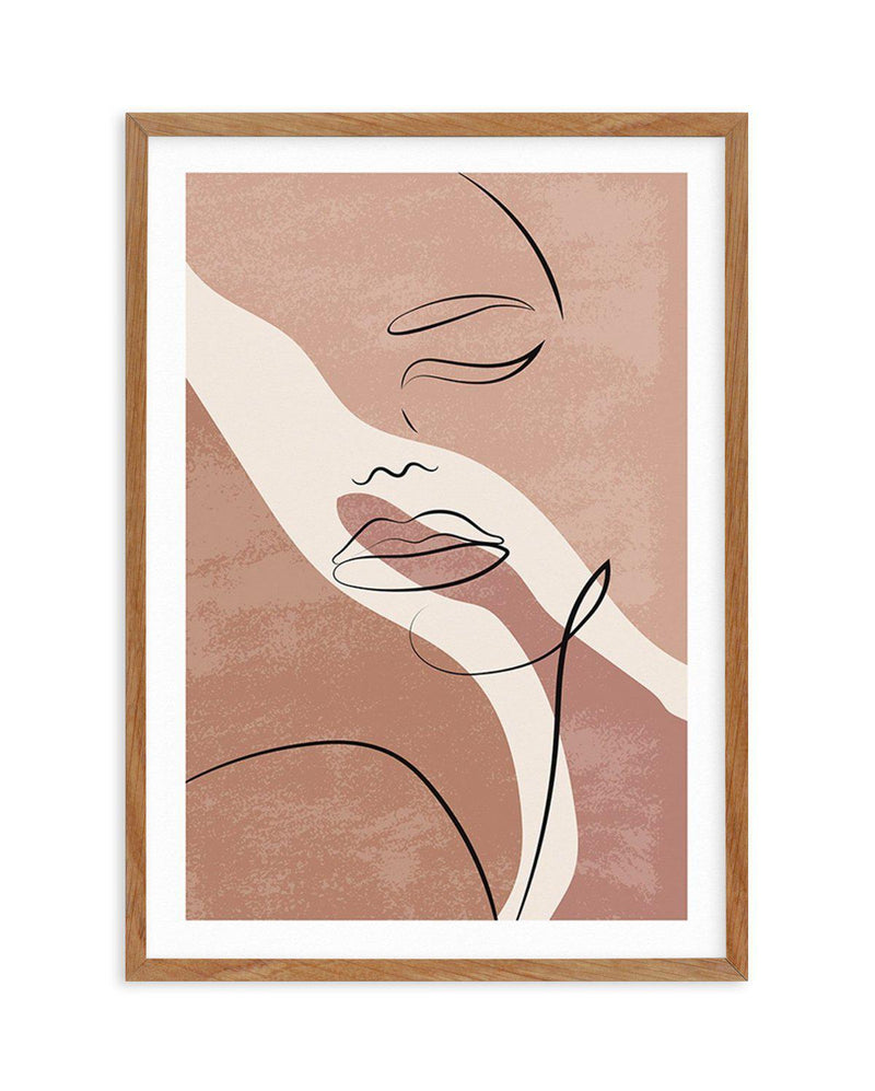 Face Line Drawing - abstract faces - Art Print one line artwork