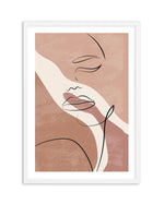 Blush Line Faces I Art Print-PRINT-Olive et Oriel-Olive et Oriel-A5 | 5.8" x 8.3" | 14.8 x 21cm-White-With White Border-Buy-Australian-Art-Prints-Online-with-Olive-et-Oriel-Your-Artwork-Specialists-Austrailia-Decorate-With-Coastal-Photo-Wall-Art-Prints-From-Our-Beach-House-Artwork-Collection-Fine-Poster-and-Framed-Artwork