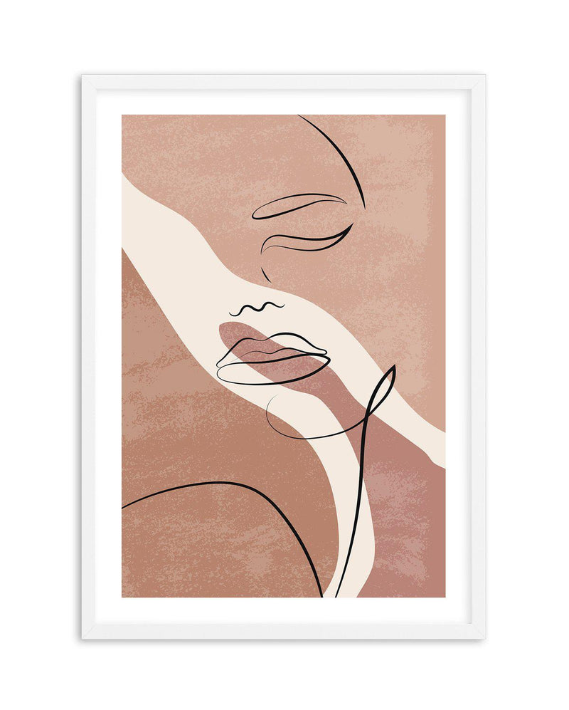 Blush Line Faces I Art Print-PRINT-Olive et Oriel-Olive et Oriel-A5 | 5.8" x 8.3" | 14.8 x 21cm-White-With White Border-Buy-Australian-Art-Prints-Online-with-Olive-et-Oriel-Your-Artwork-Specialists-Austrailia-Decorate-With-Coastal-Photo-Wall-Art-Prints-From-Our-Beach-House-Artwork-Collection-Fine-Poster-and-Framed-Artwork