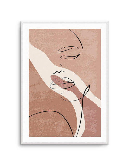 Blush Line Faces I Art Print-PRINT-Olive et Oriel-Olive et Oriel-A5 | 5.8" x 8.3" | 14.8 x 21cm-Unframed Art Print-With White Border-Buy-Australian-Art-Prints-Online-with-Olive-et-Oriel-Your-Artwork-Specialists-Austrailia-Decorate-With-Coastal-Photo-Wall-Art-Prints-From-Our-Beach-House-Artwork-Collection-Fine-Poster-and-Framed-Artwork