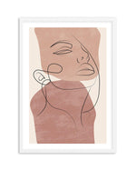 Blush Line Faces II Art Print-PRINT-Olive et Oriel-Olive et Oriel-A5 | 5.8" x 8.3" | 14.8 x 21cm-White-With White Border-Buy-Australian-Art-Prints-Online-with-Olive-et-Oriel-Your-Artwork-Specialists-Austrailia-Decorate-With-Coastal-Photo-Wall-Art-Prints-From-Our-Beach-House-Artwork-Collection-Fine-Poster-and-Framed-Artwork