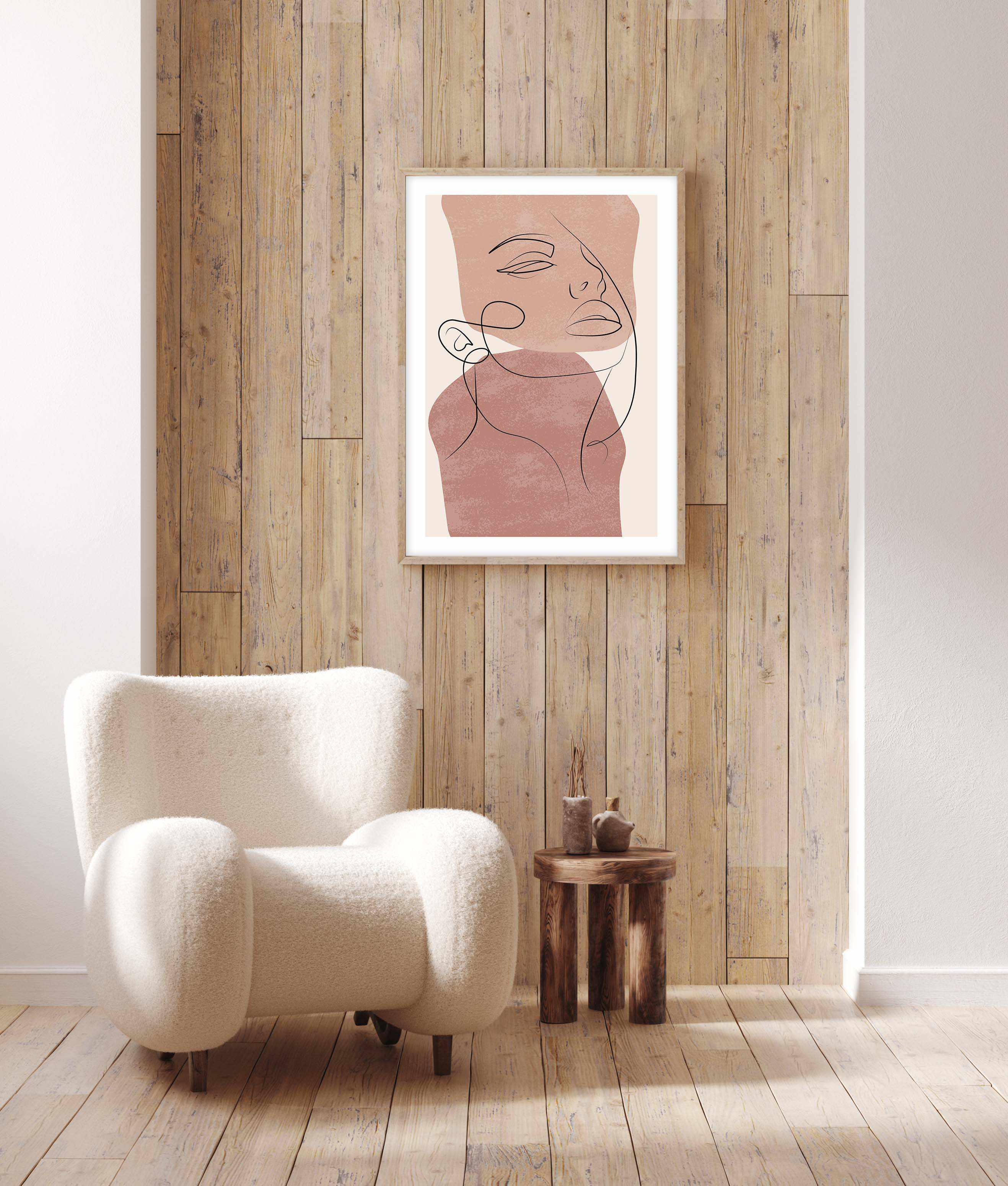 Blush Line Faces II Art Print-PRINT-Olive et Oriel-Olive et Oriel-Buy-Australian-Art-Prints-Online-with-Olive-et-Oriel-Your-Artwork-Specialists-Austrailia-Decorate-With-Coastal-Photo-Wall-Art-Prints-From-Our-Beach-House-Artwork-Collection-Fine-Poster-and-Framed-Artwork