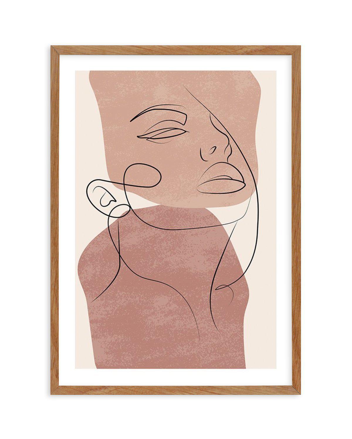 Blush Line Faces II Art Print-PRINT-Olive et Oriel-Olive et Oriel-Buy-Australian-Art-Prints-Online-with-Olive-et-Oriel-Your-Artwork-Specialists-Austrailia-Decorate-With-Coastal-Photo-Wall-Art-Prints-From-Our-Beach-House-Artwork-Collection-Fine-Poster-and-Framed-Artwork