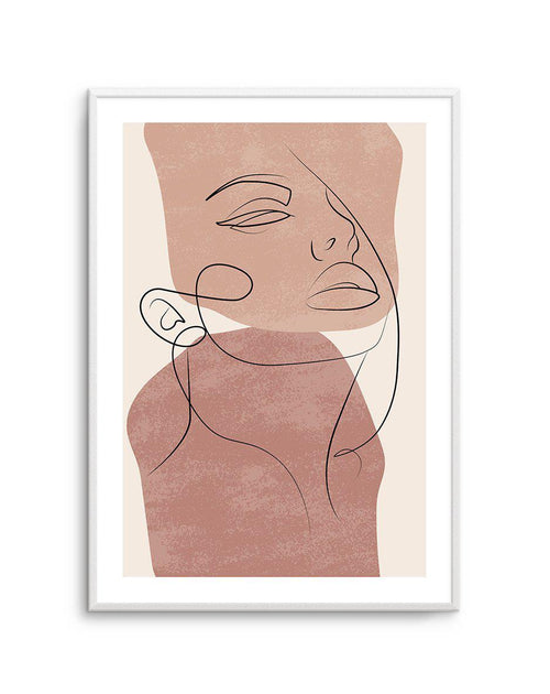 Blush Line Faces II Art Print-PRINT-Olive et Oriel-Olive et Oriel-A5 | 5.8" x 8.3" | 14.8 x 21cm-Unframed Art Print-With White Border-Buy-Australian-Art-Prints-Online-with-Olive-et-Oriel-Your-Artwork-Specialists-Austrailia-Decorate-With-Coastal-Photo-Wall-Art-Prints-From-Our-Beach-House-Artwork-Collection-Fine-Poster-and-Framed-Artwork