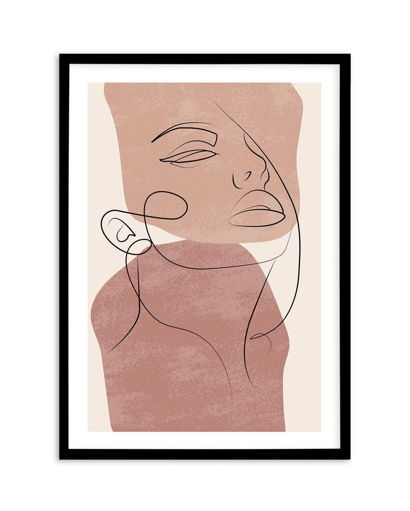 Blush Line Faces II Art Print-PRINT-Olive et Oriel-Olive et Oriel-A5 | 5.8" x 8.3" | 14.8 x 21cm-Black-With White Border-Buy-Australian-Art-Prints-Online-with-Olive-et-Oriel-Your-Artwork-Specialists-Austrailia-Decorate-With-Coastal-Photo-Wall-Art-Prints-From-Our-Beach-House-Artwork-Collection-Fine-Poster-and-Framed-Artwork