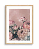 Blush Ranunculus Art Print-PRINT-Olive et Oriel-Olive et Oriel-A5 | 5.8" x 8.3" | 14.8 x 21cm-Oak-With White Border-Buy-Australian-Art-Prints-Online-with-Olive-et-Oriel-Your-Artwork-Specialists-Austrailia-Decorate-With-Coastal-Photo-Wall-Art-Prints-From-Our-Beach-House-Artwork-Collection-Fine-Poster-and-Framed-Artwork