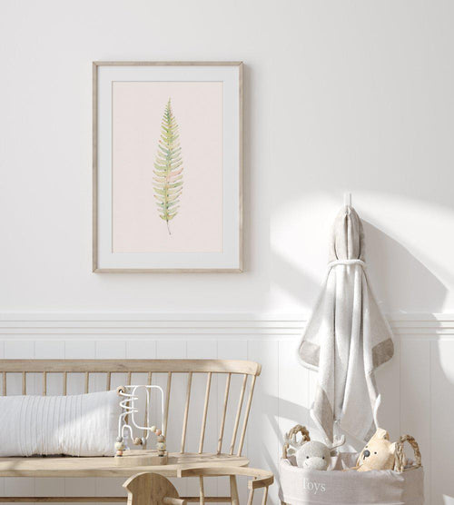 Blushing Fern I | Watercolor Art Print-PRINT-Olive et Oriel-Olive et Oriel-Buy-Australian-Art-Prints-Online-with-Olive-et-Oriel-Your-Artwork-Specialists-Austrailia-Decorate-With-Coastal-Photo-Wall-Art-Prints-From-Our-Beach-House-Artwork-Collection-Fine-Poster-and-Framed-Artwork