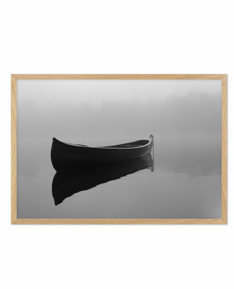 Boat On The Lake Art Print-PRINT-Olive et Oriel-Olive et Oriel-A5 | 5.8" x 8.3" | 14.8 x 21cm-Oak-With White Border-Buy-Australian-Art-Prints-Online-with-Olive-et-Oriel-Your-Artwork-Specialists-Austrailia-Decorate-With-Coastal-Photo-Wall-Art-Prints-From-Our-Beach-House-Artwork-Collection-Fine-Poster-and-Framed-Artwork