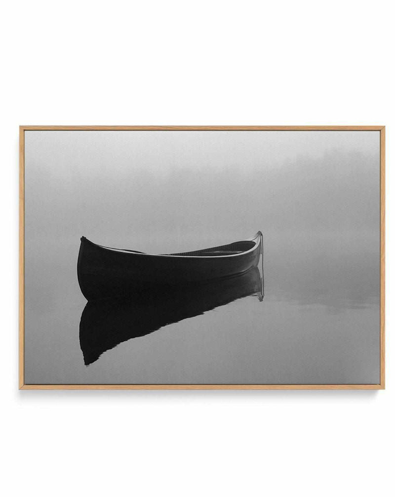 Boat On The Lake | Framed Canvas