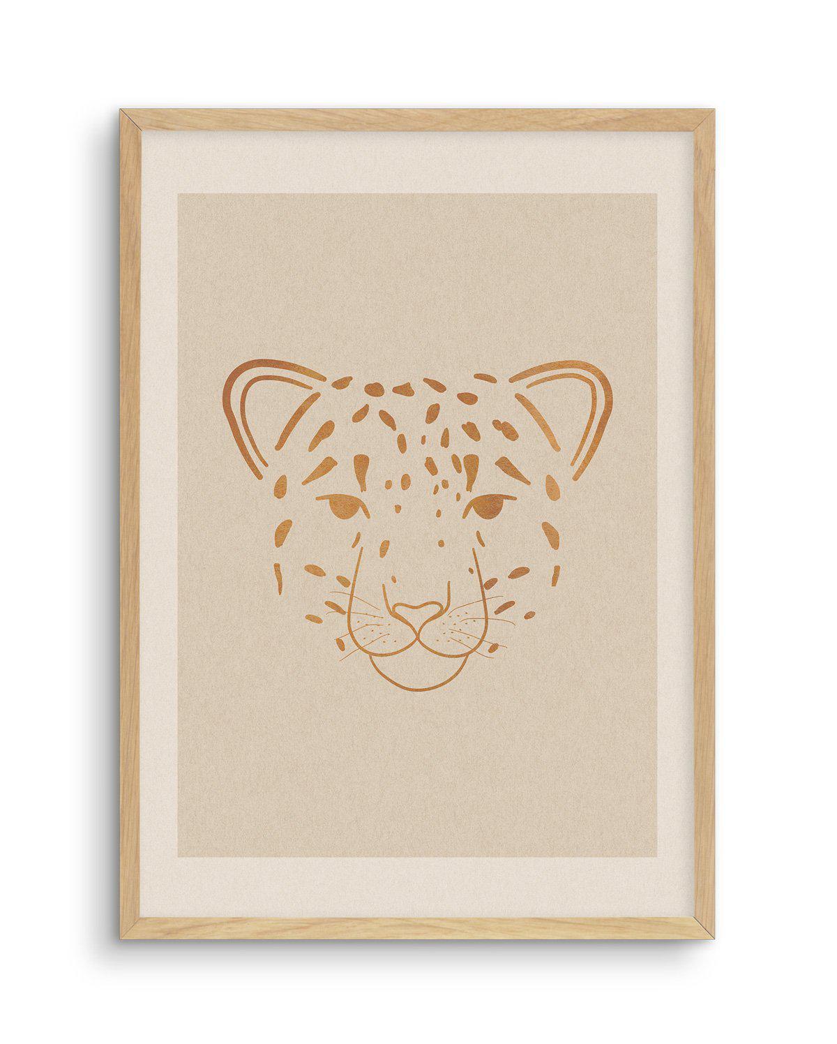 Boheme Leopard Art Print-PRINT-Olive et Oriel-Olive et Oriel-A5 | 5.8" x 8.3" | 14.8 x 21cm-Oak-With White Border-Buy-Australian-Art-Prints-Online-with-Olive-et-Oriel-Your-Artwork-Specialists-Austrailia-Decorate-With-Coastal-Photo-Wall-Art-Prints-From-Our-Beach-House-Artwork-Collection-Fine-Poster-and-Framed-Artwork