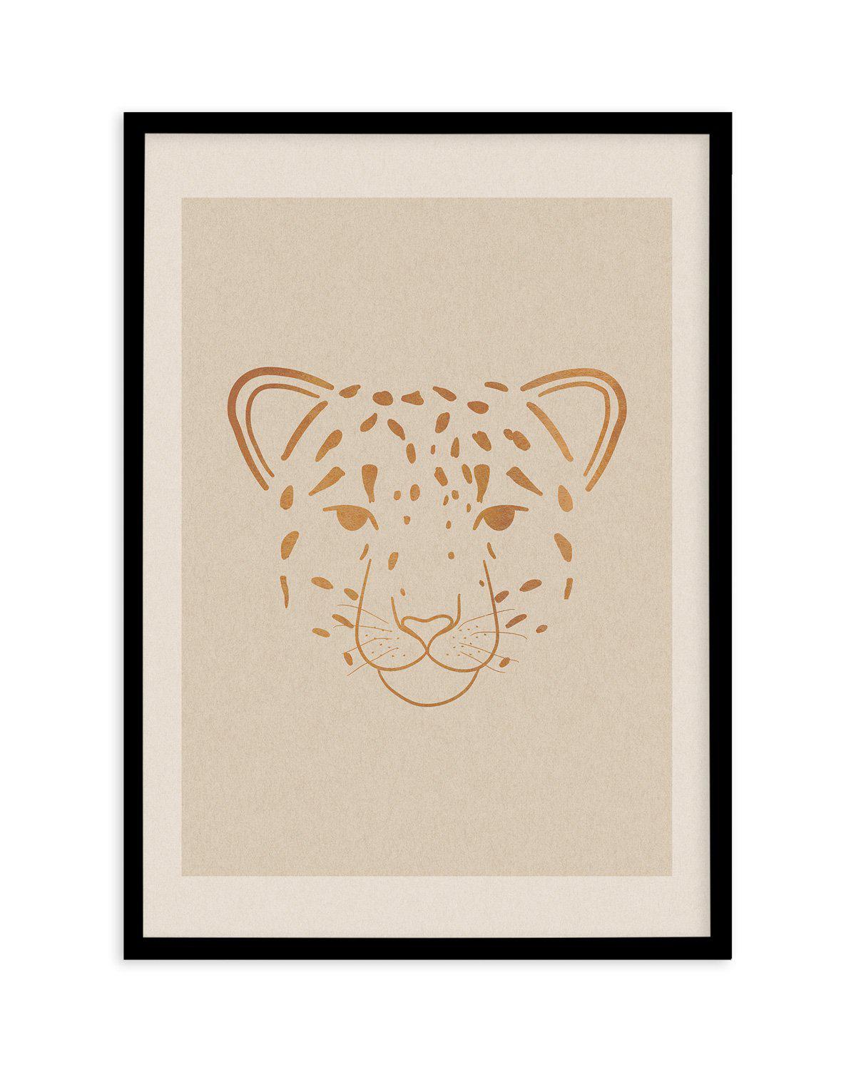 Boheme Leopard Art Print-PRINT-Olive et Oriel-Olive et Oriel-A5 | 5.8" x 8.3" | 14.8 x 21cm-Black-With White Border-Buy-Australian-Art-Prints-Online-with-Olive-et-Oriel-Your-Artwork-Specialists-Austrailia-Decorate-With-Coastal-Photo-Wall-Art-Prints-From-Our-Beach-House-Artwork-Collection-Fine-Poster-and-Framed-Artwork