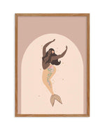 Boheme Mermaid I Art Print-PRINT-Olive et Oriel-Olive et Oriel-50x70 cm | 19.6" x 27.5"-Walnut-With White Border-Buy-Australian-Art-Prints-Online-with-Olive-et-Oriel-Your-Artwork-Specialists-Austrailia-Decorate-With-Coastal-Photo-Wall-Art-Prints-From-Our-Beach-House-Artwork-Collection-Fine-Poster-and-Framed-Artwork
