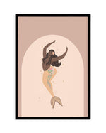 Boheme Mermaid I Art Print-PRINT-Olive et Oriel-Olive et Oriel-A5 | 5.8" x 8.3" | 14.8 x 21cm-Black-With White Border-Buy-Australian-Art-Prints-Online-with-Olive-et-Oriel-Your-Artwork-Specialists-Austrailia-Decorate-With-Coastal-Photo-Wall-Art-Prints-From-Our-Beach-House-Artwork-Collection-Fine-Poster-and-Framed-Artwork