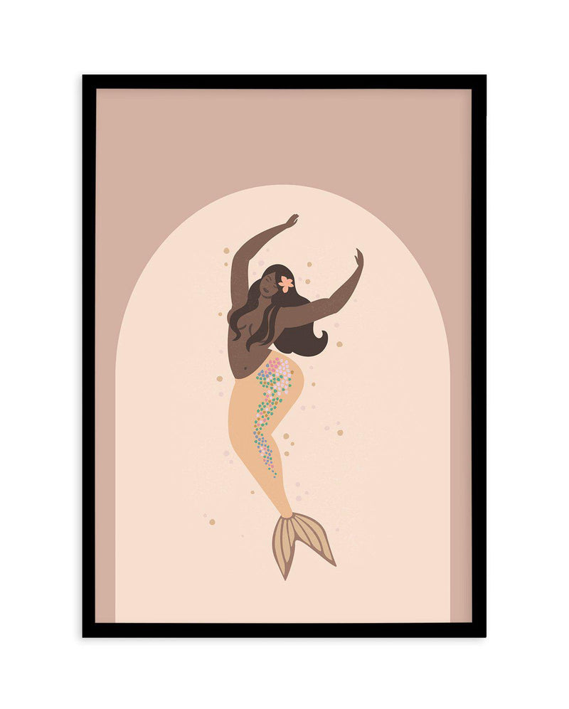 Boheme Mermaid I Art Print-PRINT-Olive et Oriel-Olive et Oriel-A5 | 5.8" x 8.3" | 14.8 x 21cm-Black-With White Border-Buy-Australian-Art-Prints-Online-with-Olive-et-Oriel-Your-Artwork-Specialists-Austrailia-Decorate-With-Coastal-Photo-Wall-Art-Prints-From-Our-Beach-House-Artwork-Collection-Fine-Poster-and-Framed-Artwork