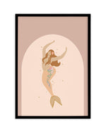 Boheme Mermaid II Art Print-PRINT-Olive et Oriel-Olive et Oriel-A5 | 5.8" x 8.3" | 14.8 x 21cm-Black-With White Border-Buy-Australian-Art-Prints-Online-with-Olive-et-Oriel-Your-Artwork-Specialists-Austrailia-Decorate-With-Coastal-Photo-Wall-Art-Prints-From-Our-Beach-House-Artwork-Collection-Fine-Poster-and-Framed-Artwork