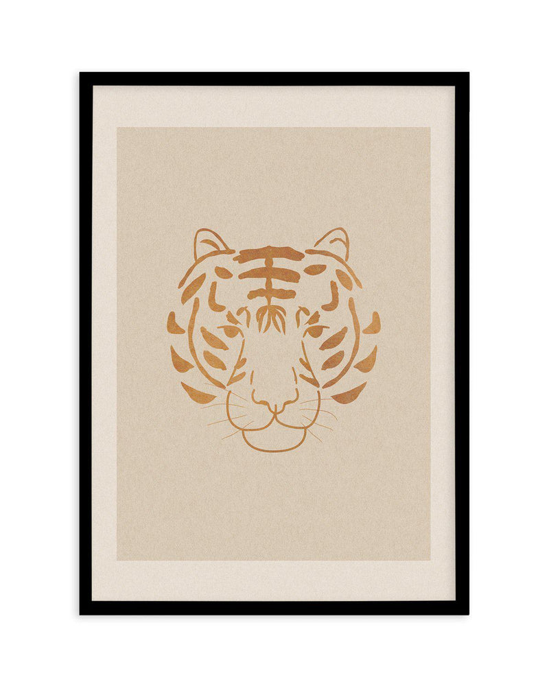 Boheme Tiger Art Print-PRINT-Olive et Oriel-Olive et Oriel-A5 | 5.8" x 8.3" | 14.8 x 21cm-Black-With White Border-Buy-Australian-Art-Prints-Online-with-Olive-et-Oriel-Your-Artwork-Specialists-Austrailia-Decorate-With-Coastal-Photo-Wall-Art-Prints-From-Our-Beach-House-Artwork-Collection-Fine-Poster-and-Framed-Artwork