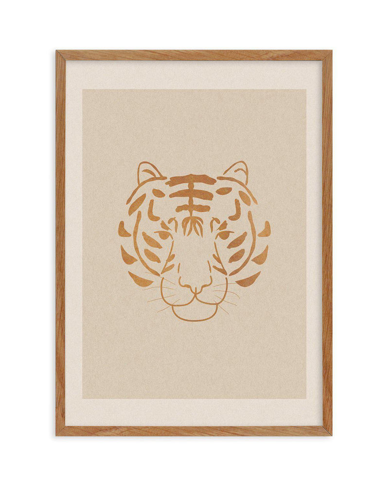 Boheme Tiger Art Print-PRINT-Olive et Oriel-Olive et Oriel-50x70 cm | 19.6" x 27.5"-Walnut-With White Border-Buy-Australian-Art-Prints-Online-with-Olive-et-Oriel-Your-Artwork-Specialists-Austrailia-Decorate-With-Coastal-Photo-Wall-Art-Prints-From-Our-Beach-House-Artwork-Collection-Fine-Poster-and-Framed-Artwork