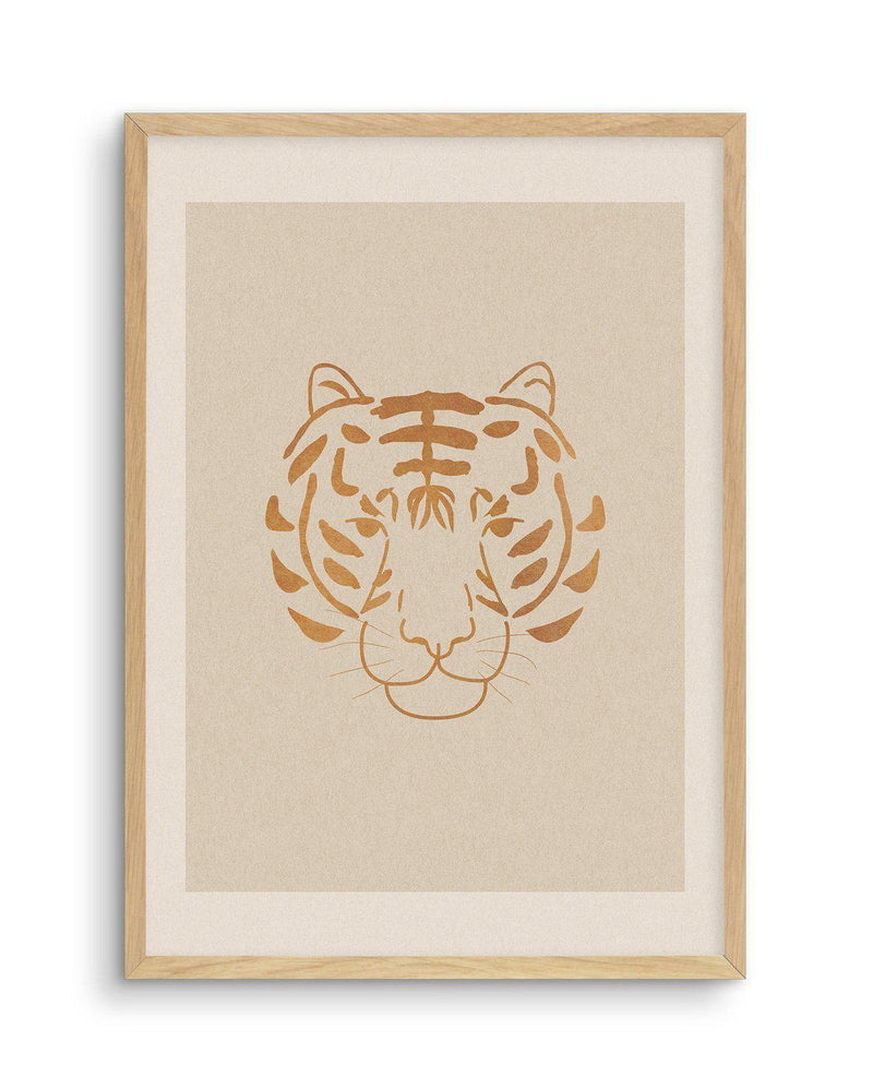 Boheme Tiger Art Print-PRINT-Olive et Oriel-Olive et Oriel-A5 | 5.8" x 8.3" | 14.8 x 21cm-Oak-With White Border-Buy-Australian-Art-Prints-Online-with-Olive-et-Oriel-Your-Artwork-Specialists-Austrailia-Decorate-With-Coastal-Photo-Wall-Art-Prints-From-Our-Beach-House-Artwork-Collection-Fine-Poster-and-Framed-Artwork