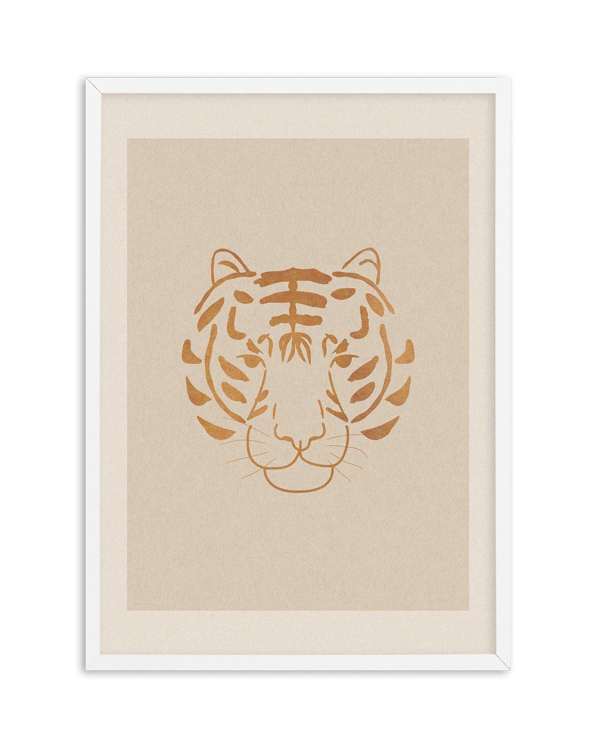 Boheme Tiger Art Print-PRINT-Olive et Oriel-Olive et Oriel-A5 | 5.8" x 8.3" | 14.8 x 21cm-White-With White Border-Buy-Australian-Art-Prints-Online-with-Olive-et-Oriel-Your-Artwork-Specialists-Austrailia-Decorate-With-Coastal-Photo-Wall-Art-Prints-From-Our-Beach-House-Artwork-Collection-Fine-Poster-and-Framed-Artwork