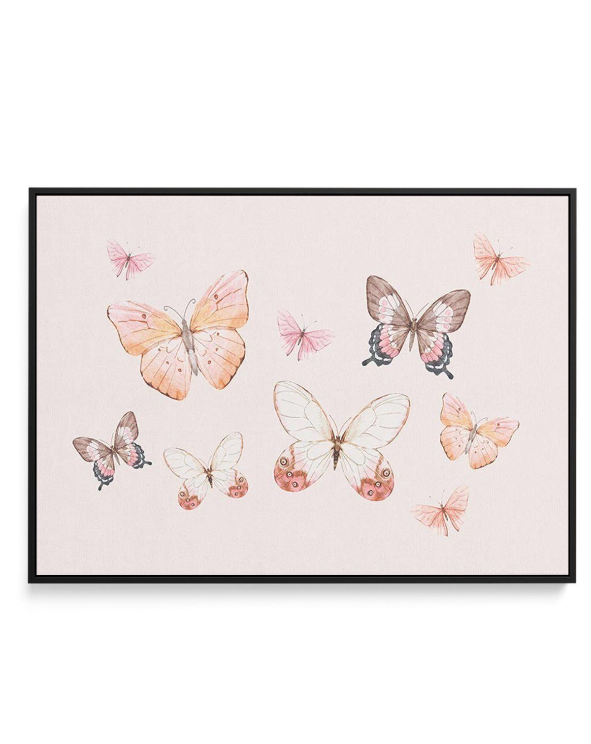 Bohemian Butterflies | LS | Framed Canvas-CANVAS-You can shop wall art online with Olive et Oriel for everything from abstract art to fun kids wall art. Our beautiful modern art prints and canvas art are available from large canvas prints to wall art paintings and our proudly Australian artwork collection offers only the highest quality framed large wall art and canvas art Australia - You can buy fashion photography prints or Hampton print posters and paintings on canvas from Olive et Oriel and 