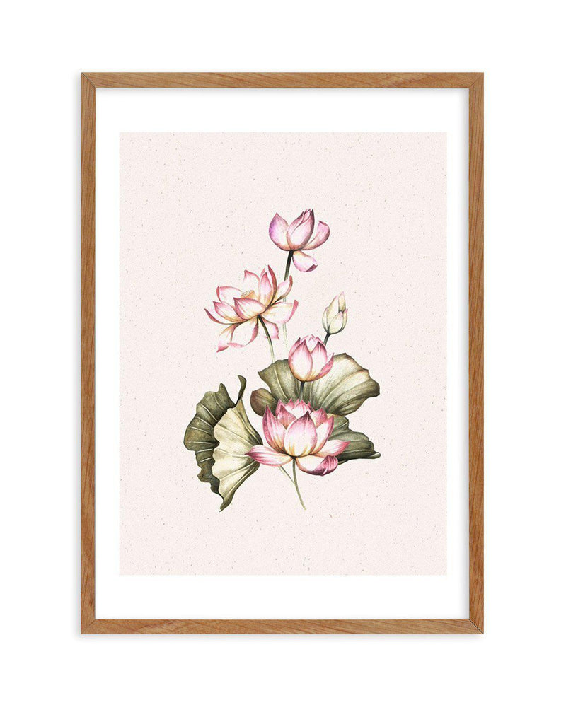 Bohemian Lotus I Art Print-PRINT-Olive et Oriel-Olive et Oriel-50x70 cm | 19.6" x 27.5"-Walnut-With White Border-Buy-Australian-Art-Prints-Online-with-Olive-et-Oriel-Your-Artwork-Specialists-Austrailia-Decorate-With-Coastal-Photo-Wall-Art-Prints-From-Our-Beach-House-Artwork-Collection-Fine-Poster-and-Framed-Artwork