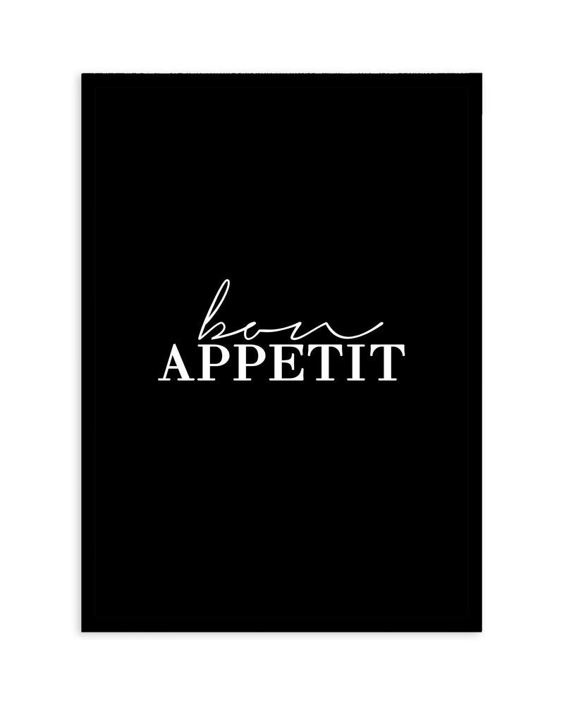 Bon Appetit Art Print-PRINT-Olive et Oriel-Olive et Oriel-A5 | 5.8" x 8.3" | 14.8 x 21cm-Black-With White Border-Buy-Australian-Art-Prints-Online-with-Olive-et-Oriel-Your-Artwork-Specialists-Austrailia-Decorate-With-Coastal-Photo-Wall-Art-Prints-From-Our-Beach-House-Artwork-Collection-Fine-Poster-and-Framed-Artwork