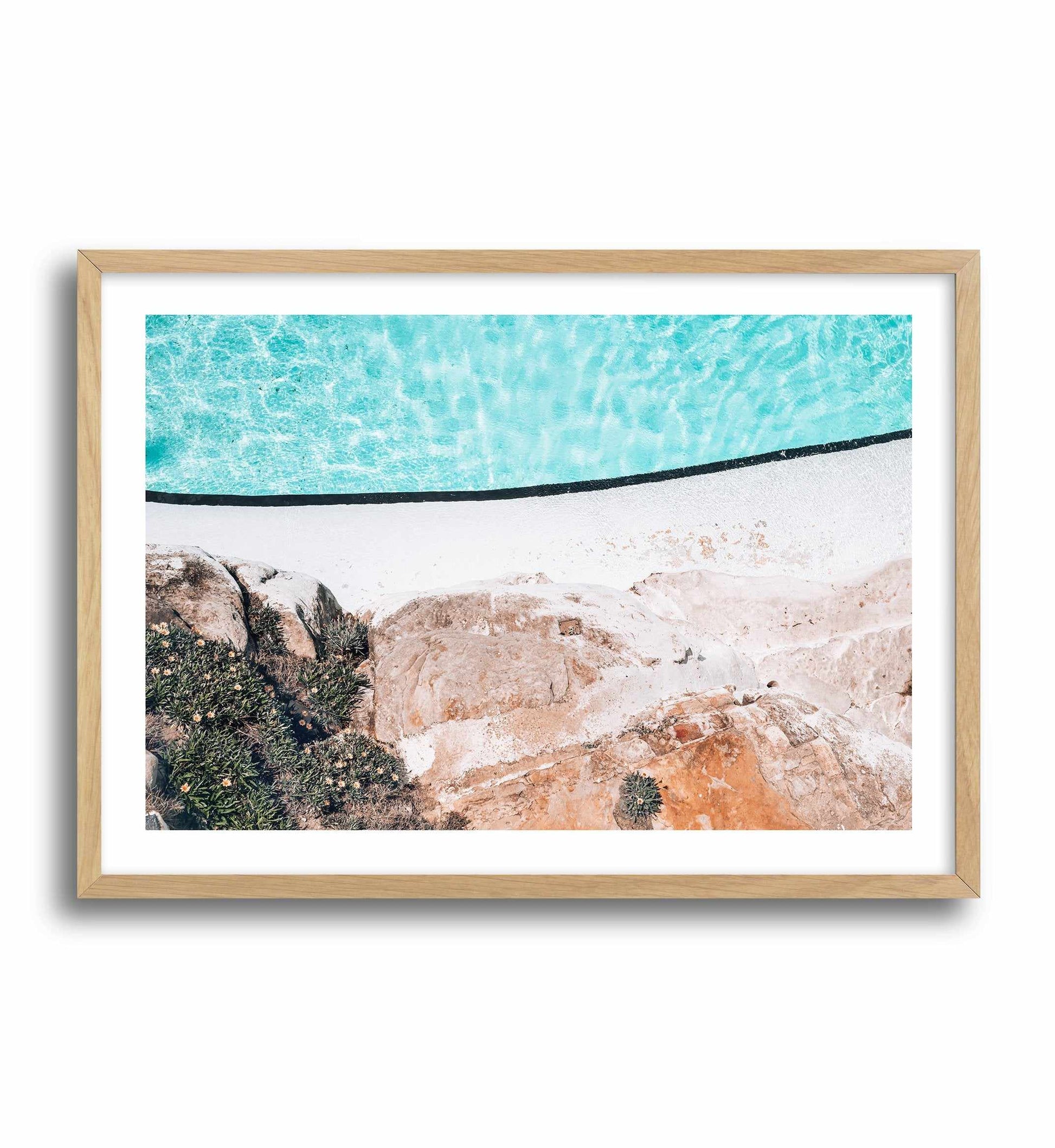 Bondi Icebergs In Bloom Art Print-PRINT-Olive et Oriel-Olive et Oriel-A4 | 8.3" x 11.7" | 21 x 29.7cm-Oak-With White Border-Buy-Australian-Art-Prints-Online-with-Olive-et-Oriel-Your-Artwork-Specialists-Austrailia-Decorate-With-Coastal-Photo-Wall-Art-Prints-From-Our-Beach-House-Artwork-Collection-Fine-Poster-and-Framed-Artwork