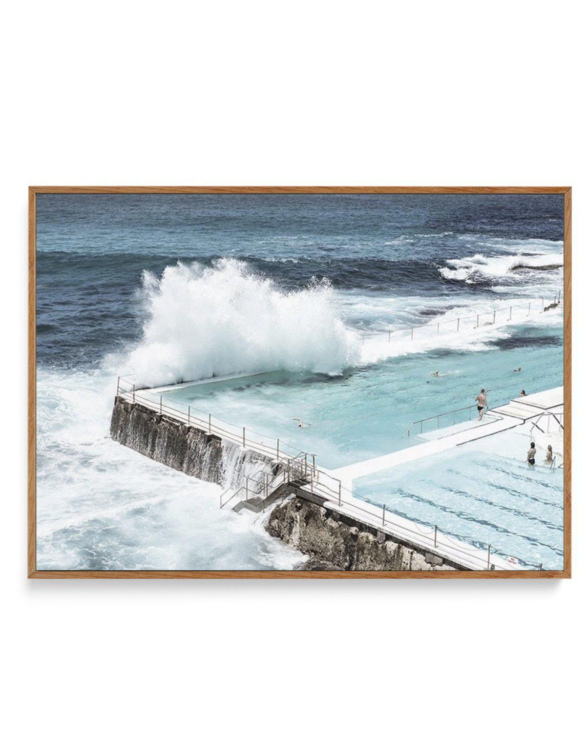 Bondi Icebergs | LS | Framed Canvas-CANVAS-You can shop wall art online with Olive et Oriel for everything from abstract art to fun kids wall art. Our beautiful modern art prints and canvas art are available from large canvas prints to wall art paintings and our proudly Australian artwork collection offers only the highest quality framed large wall art and canvas art Australia - You can buy fashion photography prints or Hampton print posters and paintings on canvas from Olive et Oriel and have t