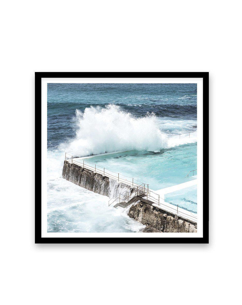 Bondi Icebergs SQ Art Print-PRINT-Olive et Oriel-Olive et Oriel-70x70 cm | 27.5" x 27.5"-Black-With White Border-Buy-Australian-Art-Prints-Online-with-Olive-et-Oriel-Your-Artwork-Specialists-Austrailia-Decorate-With-Coastal-Photo-Wall-Art-Prints-From-Our-Beach-House-Artwork-Collection-Fine-Poster-and-Framed-Artwork