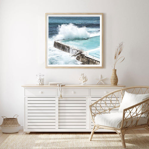 Bondi Icebergs SQ Art Print-PRINT-Olive et Oriel-Olive et Oriel-Buy-Australian-Art-Prints-Online-with-Olive-et-Oriel-Your-Artwork-Specialists-Austrailia-Decorate-With-Coastal-Photo-Wall-Art-Prints-From-Our-Beach-House-Artwork-Collection-Fine-Poster-and-Framed-Artwork