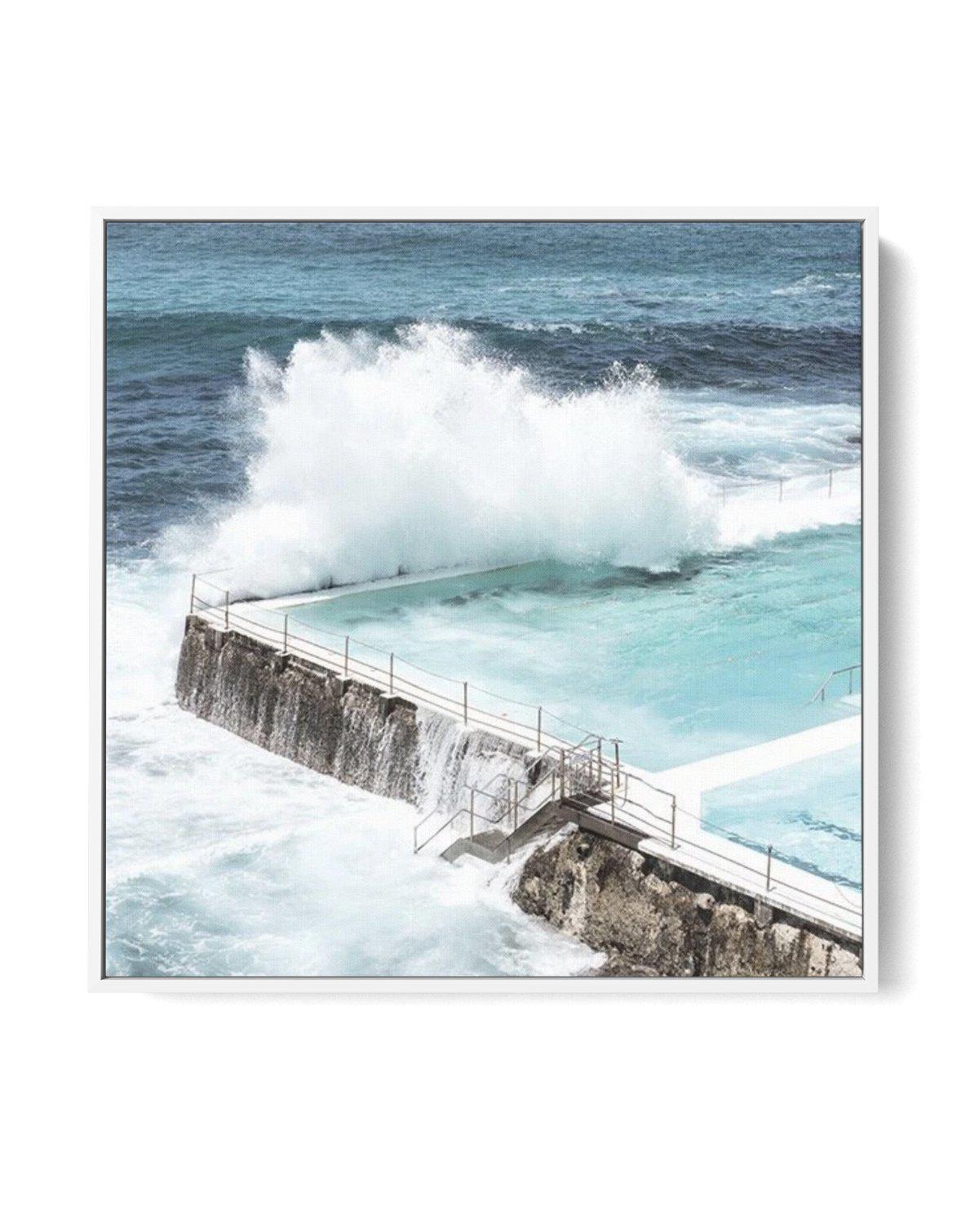 Bondi Icebergs SQ | Framed Canvas-CANVAS-You can shop wall art online with Olive et Oriel for everything from abstract art to fun kids wall art. Our beautiful modern art prints and canvas art are available from large canvas prints to wall art paintings and our proudly Australian artwork collection offers only the highest quality framed large wall art and canvas art Australia - You can buy fashion photography prints or Hampton print posters and paintings on canvas from Olive et Oriel and have the