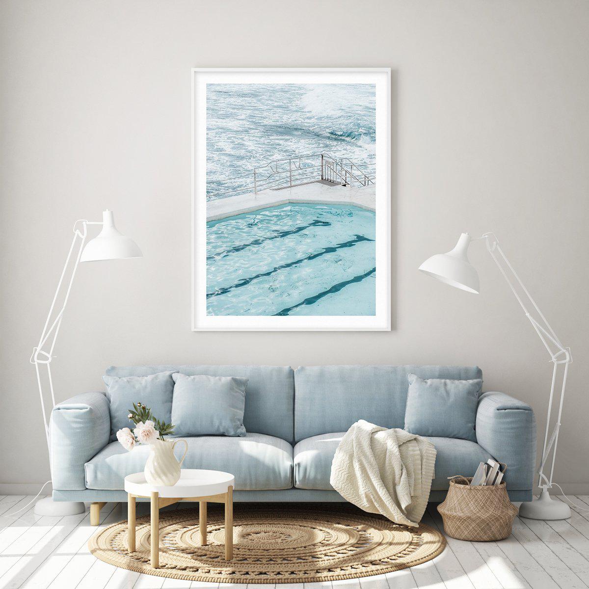 Bondi In Blue I Art Print-PRINT-Olive et Oriel-Olive et Oriel-Buy-Australian-Art-Prints-Online-with-Olive-et-Oriel-Your-Artwork-Specialists-Austrailia-Decorate-With-Coastal-Photo-Wall-Art-Prints-From-Our-Beach-House-Artwork-Collection-Fine-Poster-and-Framed-Artwork