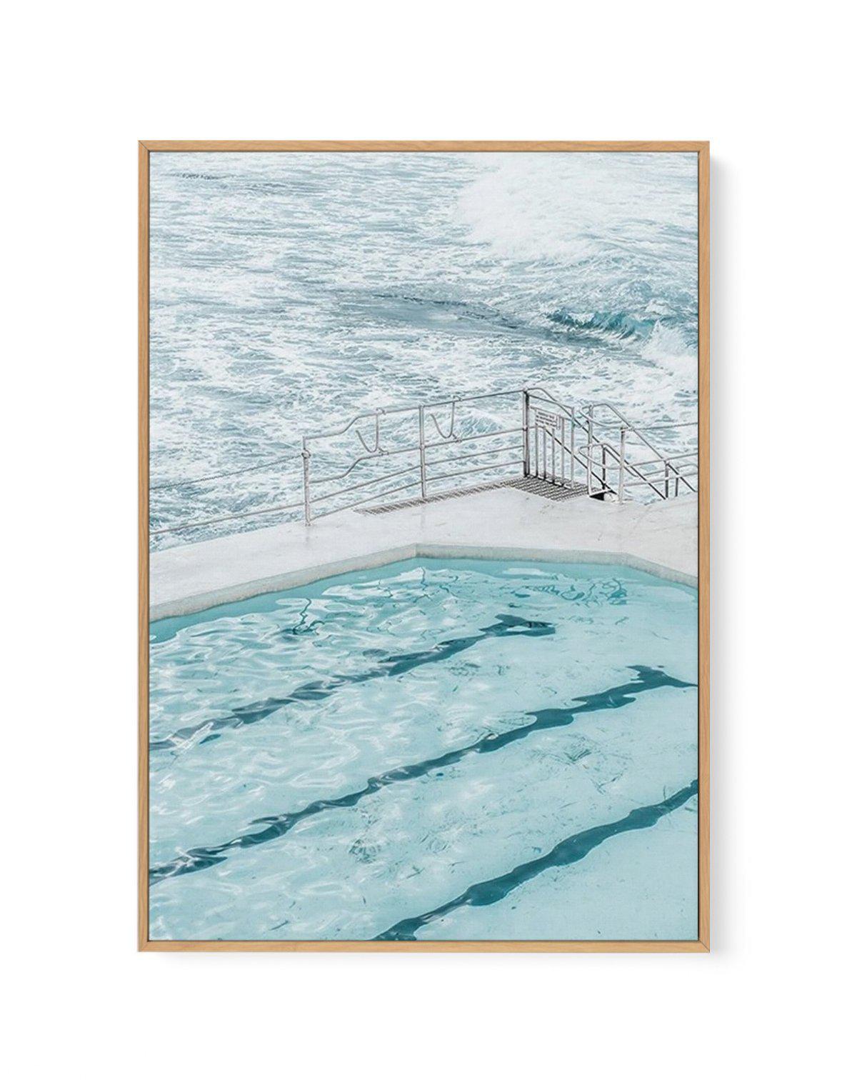 Bondi In Blue I | Framed Canvas-CANVAS-You can shop wall art online with Olive et Oriel for everything from abstract art to fun kids wall art. Our beautiful modern art prints and canvas art are available from large canvas prints to wall art paintings and our proudly Australian artwork collection offers only the highest quality framed large wall art and canvas art Australia - You can buy fashion photography prints or Hampton print posters and paintings on canvas from Olive et Oriel and have them 