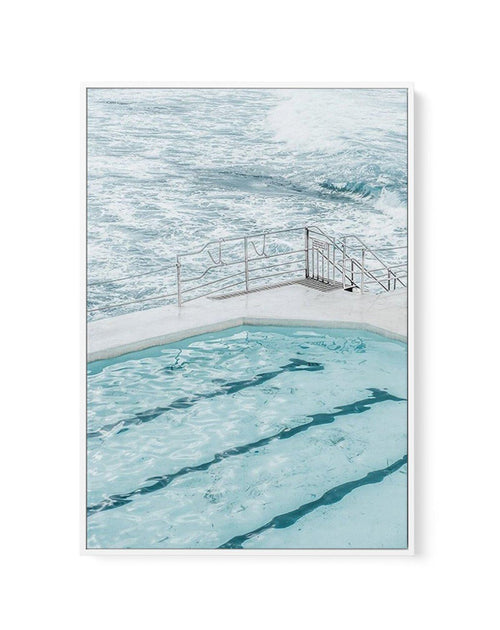 Bondi In Blue I | Framed Canvas-CANVAS-You can shop wall art online with Olive et Oriel for everything from abstract art to fun kids wall art. Our beautiful modern art prints and canvas art are available from large canvas prints to wall art paintings and our proudly Australian artwork collection offers only the highest quality framed large wall art and canvas art Australia - You can buy fashion photography prints or Hampton print posters and paintings on canvas from Olive et Oriel and have them 