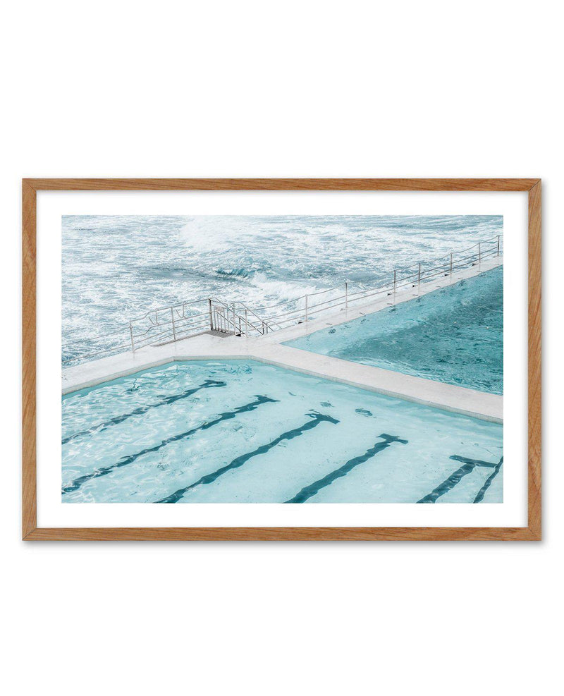 Bondi In Blue | LS Art Print-PRINT-Olive et Oriel-Olive et Oriel-50x70 cm | 19.6" x 27.5"-Walnut-With White Border-Buy-Australian-Art-Prints-Online-with-Olive-et-Oriel-Your-Artwork-Specialists-Austrailia-Decorate-With-Coastal-Photo-Wall-Art-Prints-From-Our-Beach-House-Artwork-Collection-Fine-Poster-and-Framed-Artwork