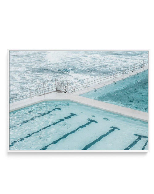 Bondi In Blue | LS | Framed Canvas-CANVAS-You can shop wall art online with Olive et Oriel for everything from abstract art to fun kids wall art. Our beautiful modern art prints and canvas art are available from large canvas prints to wall art paintings and our proudly Australian artwork collection offers only the highest quality framed large wall art and canvas art Australia - You can buy fashion photography prints or Hampton print posters and paintings on canvas from Olive et Oriel and have th