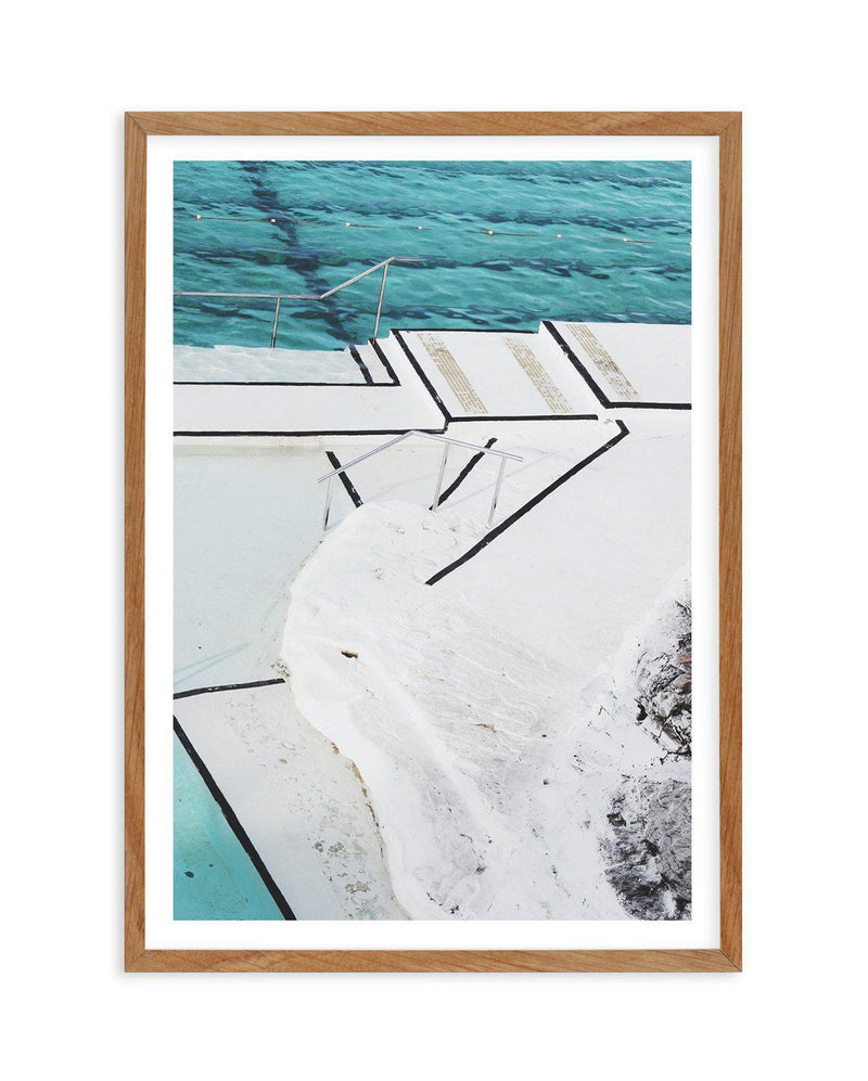 Bondi Pool View Art Print-PRINT-Olive et Oriel-Olive et Oriel-50x70 cm | 19.6" x 27.5"-Walnut-With White Border-Buy-Australian-Art-Prints-Online-with-Olive-et-Oriel-Your-Artwork-Specialists-Austrailia-Decorate-With-Coastal-Photo-Wall-Art-Prints-From-Our-Beach-House-Artwork-Collection-Fine-Poster-and-Framed-Artwork