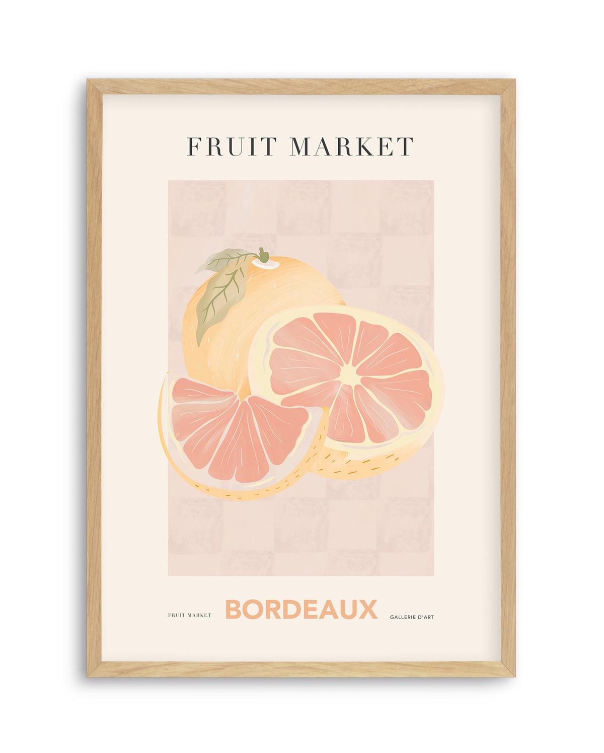 Fruit Market Bordeaux Art Print-PRINT-Olive et Oriel-Olive et Oriel-A5 | 5.8" x 8.3" | 14.8 x 21cm-Oak-With White Border-Buy-Australian-Art-Prints-Online-with-Olive-et-Oriel-Your-Artwork-Specialists-Austrailia-Decorate-With-Coastal-Photo-Wall-Art-Prints-From-Our-Beach-House-Artwork-Collection-Fine-Poster-and-Framed-Artwork