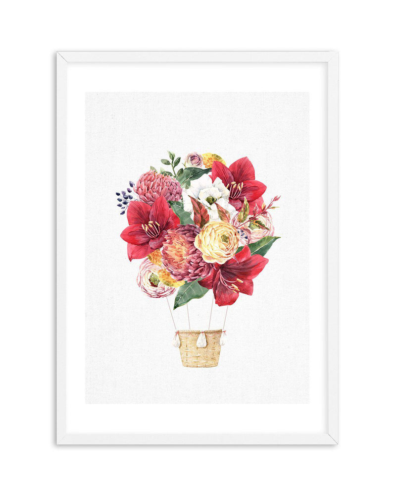 Bouquet Balloon on Linen II Art Print-PRINT-Olive et Oriel-Olive et Oriel-A5 | 5.8" x 8.3" | 14.8 x 21cm-White-With White Border-Buy-Australian-Art-Prints-Online-with-Olive-et-Oriel-Your-Artwork-Specialists-Austrailia-Decorate-With-Coastal-Photo-Wall-Art-Prints-From-Our-Beach-House-Artwork-Collection-Fine-Poster-and-Framed-Artwork