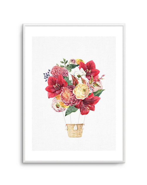 Bouquet Balloon on Linen II Art Print-PRINT-Olive et Oriel-Olive et Oriel-A5 | 5.8" x 8.3" | 14.8 x 21cm-Unframed Art Print-With White Border-Buy-Australian-Art-Prints-Online-with-Olive-et-Oriel-Your-Artwork-Specialists-Austrailia-Decorate-With-Coastal-Photo-Wall-Art-Prints-From-Our-Beach-House-Artwork-Collection-Fine-Poster-and-Framed-Artwork