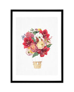 Bouquet Balloon on Linen II Art Print-PRINT-Olive et Oriel-Olive et Oriel-A5 | 5.8" x 8.3" | 14.8 x 21cm-Black-With White Border-Buy-Australian-Art-Prints-Online-with-Olive-et-Oriel-Your-Artwork-Specialists-Austrailia-Decorate-With-Coastal-Photo-Wall-Art-Prints-From-Our-Beach-House-Artwork-Collection-Fine-Poster-and-Framed-Artwork