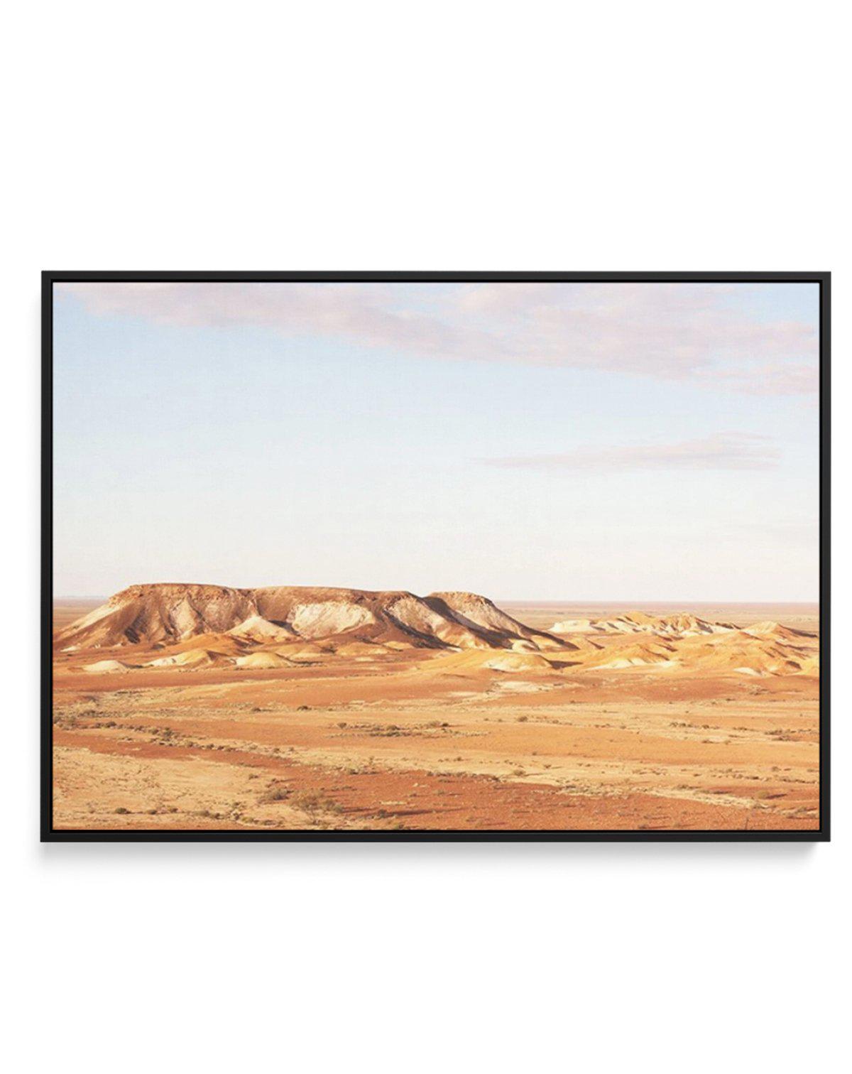 Breakaways, Coober Pedy | Framed Canvas-CANVAS-You can shop wall art online with Olive et Oriel for everything from abstract art to fun kids wall art. Our beautiful modern art prints and canvas art are available from large canvas prints to wall art paintings and our proudly Australian artwork collection offers only the highest quality framed large wall art and canvas art Australia - You can buy fashion photography prints or Hampton print posters and paintings on canvas from Olive et Oriel and ha