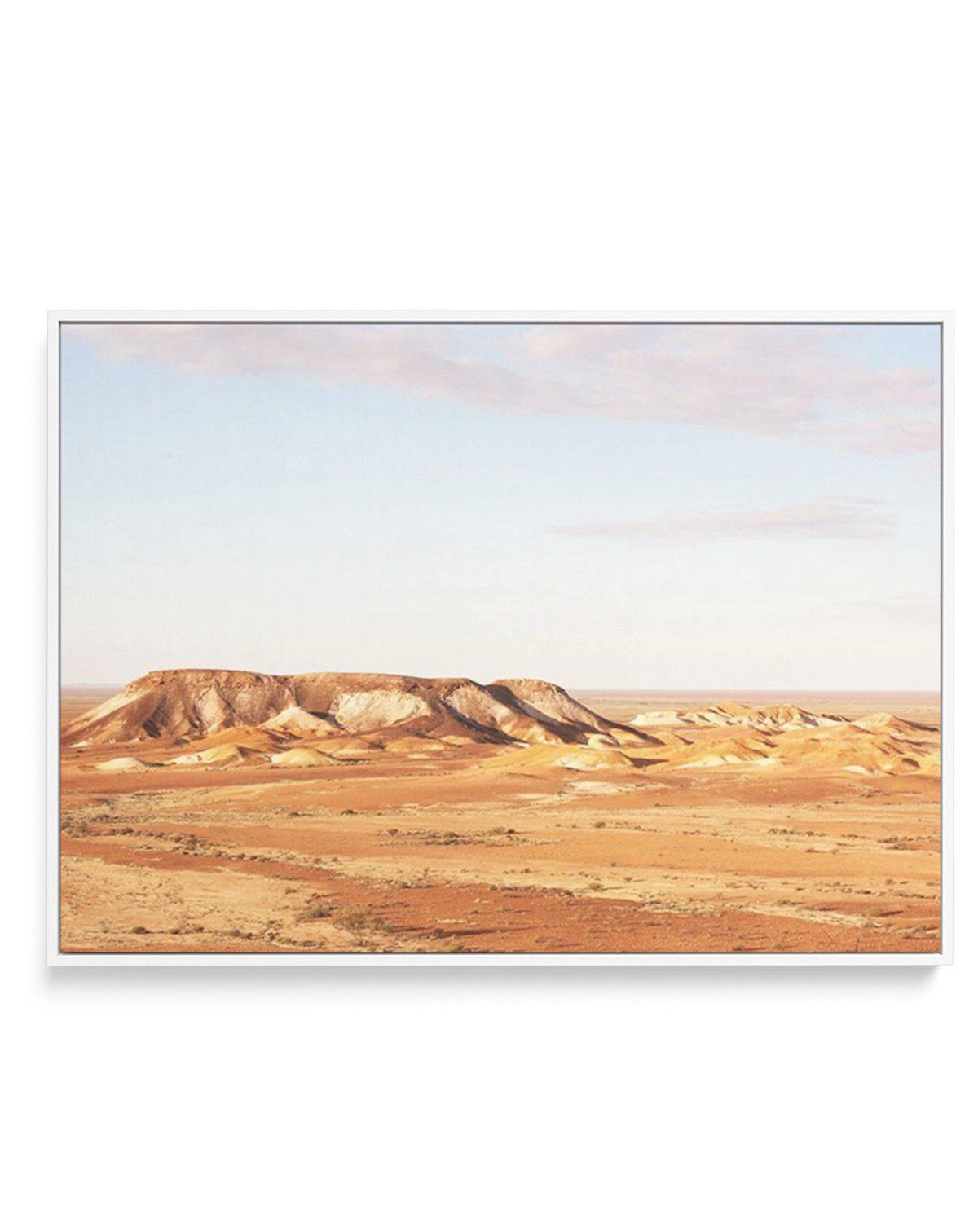 Breakaways, Coober Pedy | Framed Canvas-CANVAS-You can shop wall art online with Olive et Oriel for everything from abstract art to fun kids wall art. Our beautiful modern art prints and canvas art are available from large canvas prints to wall art paintings and our proudly Australian artwork collection offers only the highest quality framed large wall art and canvas art Australia - You can buy fashion photography prints or Hampton print posters and paintings on canvas from Olive et Oriel and ha